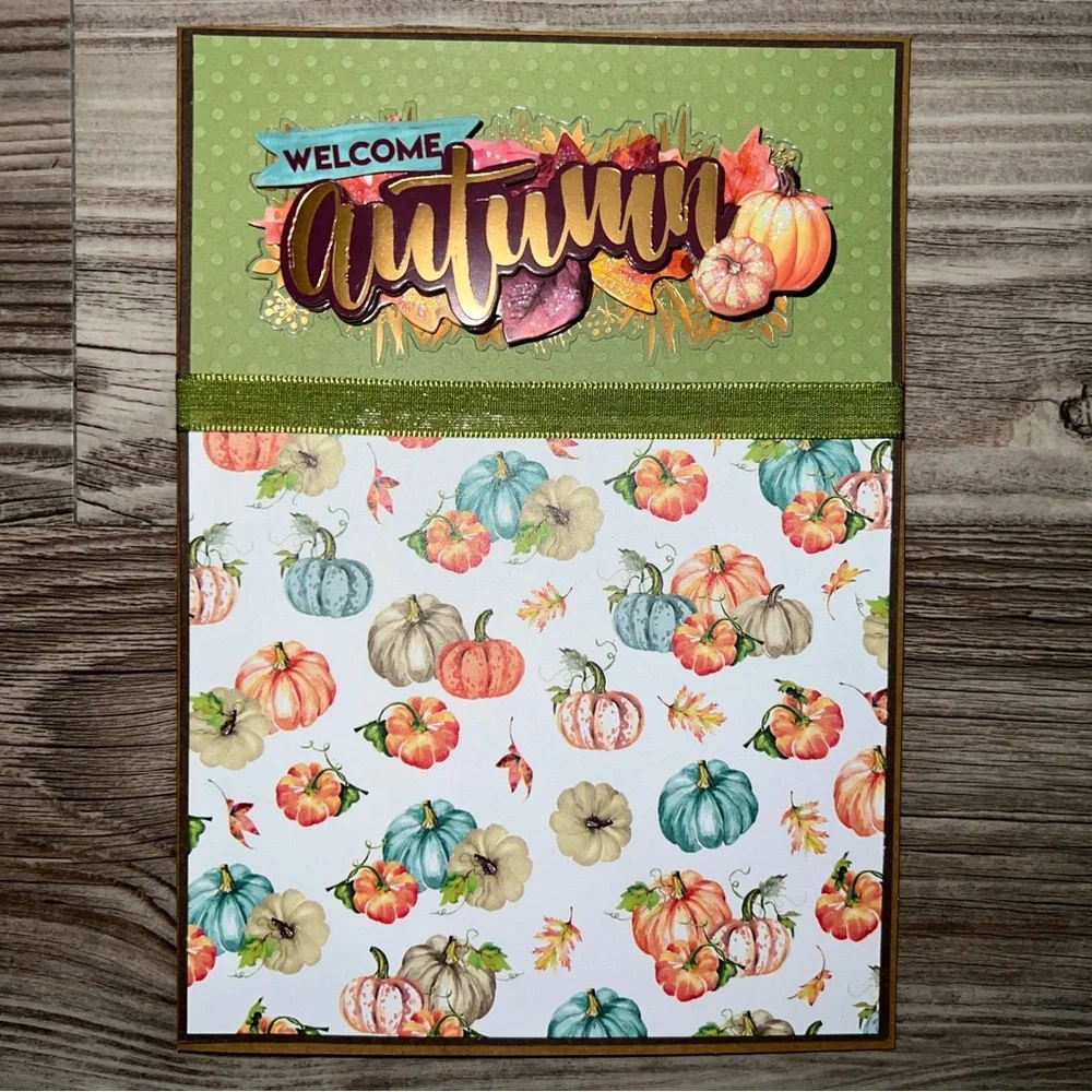Handmade Fall Greeting Cards Set of 6 5”x7” With Envelopes